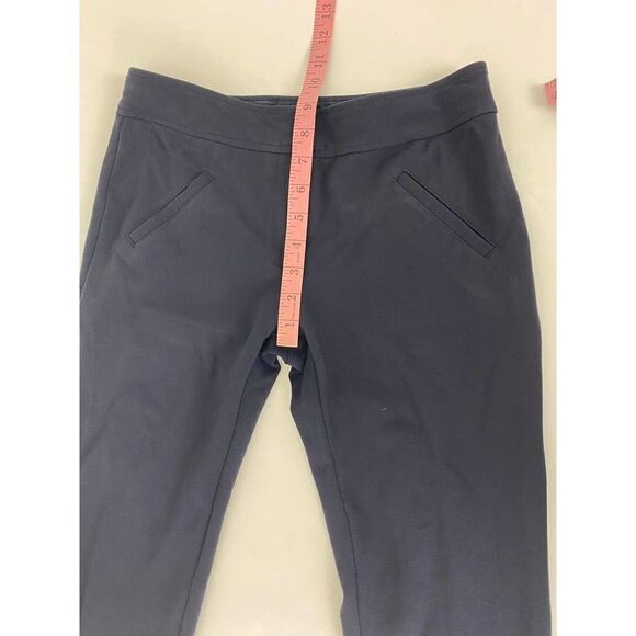 Diane von Furstenberg Cuffed Dress Pants Trousers Navy Blue - Size 4 Women's - Picture 7 of 9